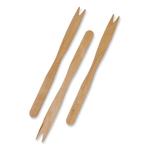 AmerCareRoyal Wooden Serving Fork, 5.5", Natural, 1,000/Box, 10 Boxes/Carton (R826)