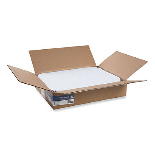 AmerCareRoyal Traymats, Embossed Surface, Scalloped Edges, 16.5" x 12.75", White, 1,000/Carton (W1216S)