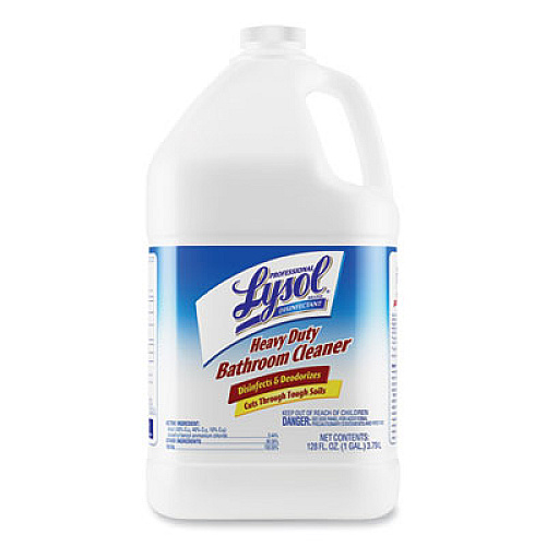 Professional LYSOL Brand Disinfectant Heavy-Duty Bathroom Cleaner Concentrate, Fresh Lime, 1 gal Bottle, 4/Carton (94201CT)