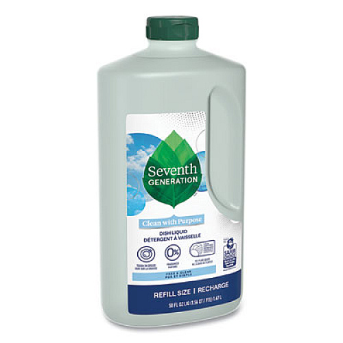 Seventh Generation Natural Dishwashing Liquid, Free and Clear, 50 oz Bottle, 3/Carton (22724CT)