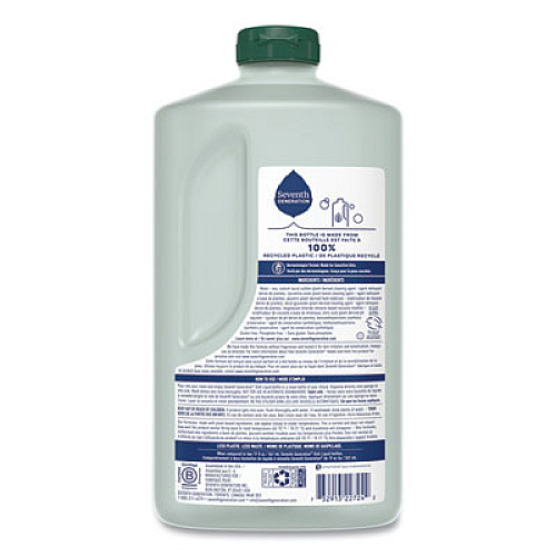 Seventh Generation Natural Dishwashing Liquid, Free and Clear, 50 oz Bottle, 3/Carton (22724CT)