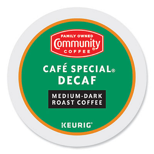 Community Coffee Cafe Special Decaf K-Cups, 24/Box (6408CC)