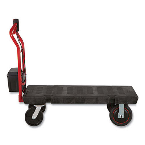 Rubbermaid Commercial Motorized Kit for 24" x 48" Platform Trucks, Medium, DC Motor, 60 V Lithium-Ion Battery, 0.5 mph to 3 mph, Black/Red (2173663)
