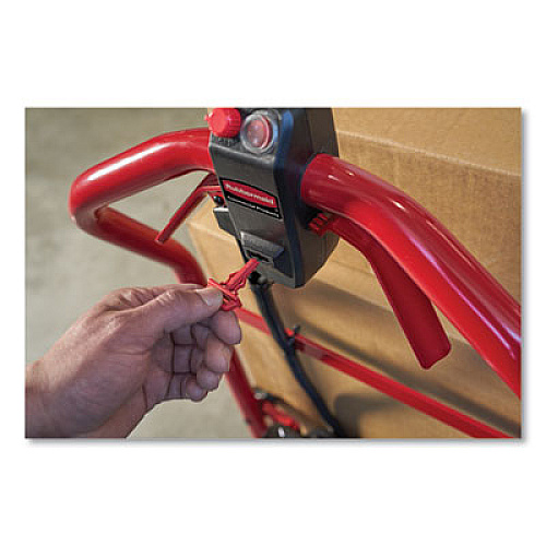 Rubbermaid Commercial Motorized Kit for 24" x 48" Platform Trucks, Medium, DC Motor, 60 V Lithium-Ion Battery, 0.5 mph to 3 mph, Black/Red (2173663)