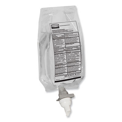 Rubbermaid Commercial AutoFoam Refill With Alcohol Foam Hand Sanitizer, Clear, 1,000 mL, Fragrance-Free, 4/Carton (2080803)
