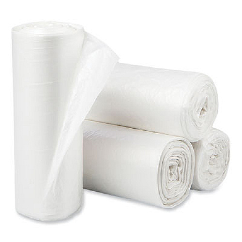 Pitt Plastics Eco Strong Plus Can Liners, 60 gal, 16 mic, 38" x 58", Natural, Perforated Roll, 200/Carton (PCRH385816N)