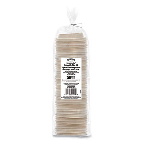 Dart Molded Fiber Lids for Paper Cups, ProPlanet Seal, Fits 10 oz to 24 oz Hot Cups, Tan, 1,000/Carton (LK316FBR)