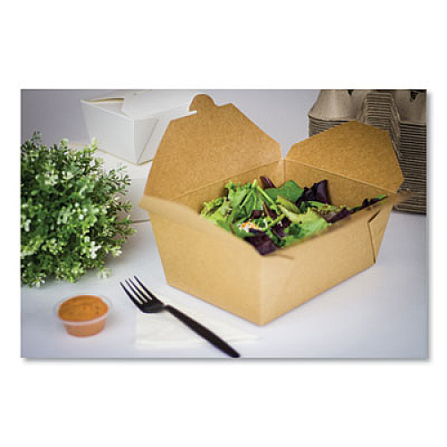 GEN Reclosable Kraft Take-Out Box, 110 oz, 8.93 x 6.65 x 3.5, Brown, Paper, 160/Carton (PAPERBOX4)