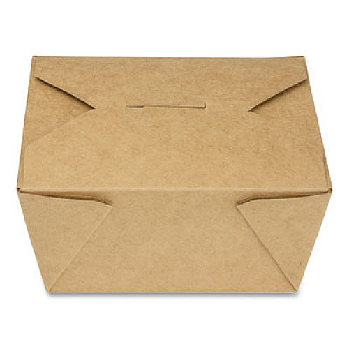 GEN Reclosable Kraft Take-Out Box, 30 oz, 5.06 x 4.27 x 2.4, Brown, Paper, 450/Carton (PAPERBOX1)