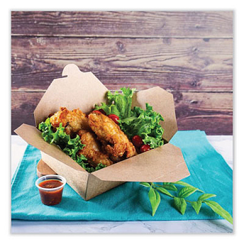 GEN Reclosable Kraft Take-Out Box, 48 oz, 6.93 x 5.62 x 2.4, Brown, Paper, 300/Carton (PAPERBOX8)