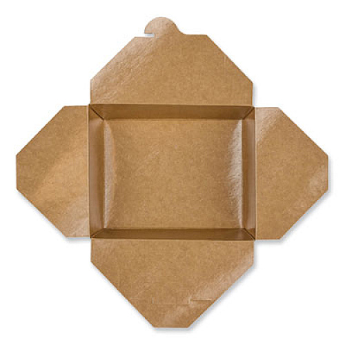 GEN Reclosable Kraft Take-Out Box, 48 oz, 6.93 x 5.62 x 2.4, Brown, Paper, 300/Carton (PAPERBOX8)