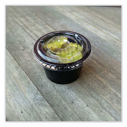 Boardwalk Souffle/Portion Cups, 4 oz, Plastic, Black, 2,500/Carton (PRTN4BL)