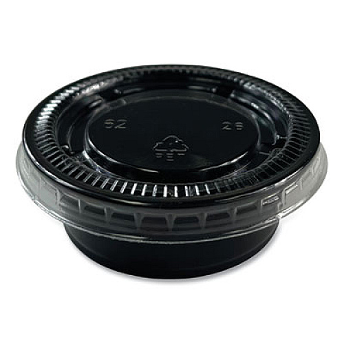 Boardwalk Souffle/Portion Cups, 1.5 oz, Plastic, Black, 2,500/Carton (PRTN15BL)