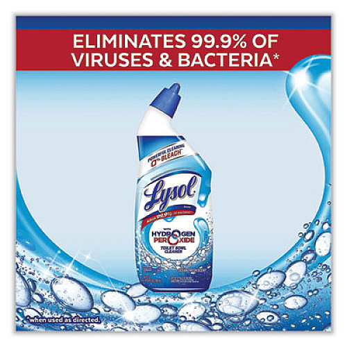 LYSOL Brand Toilet Bowl Cleaner with Hydrogen Peroxide, Ocean Fresh Scent, 24 oz, 9/Carton (98011)