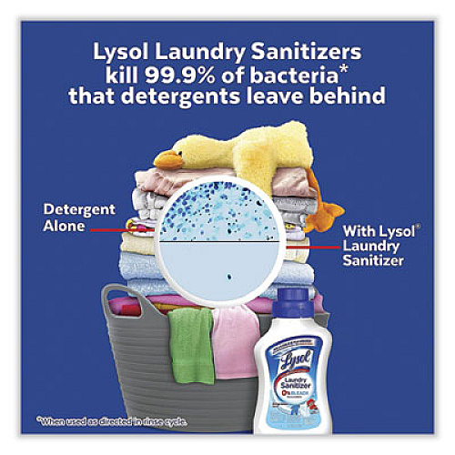 LYSOL Brand Laundry Sanitizer, Liquid, Crisp Linen, 41 oz, 6/Carton (95871)