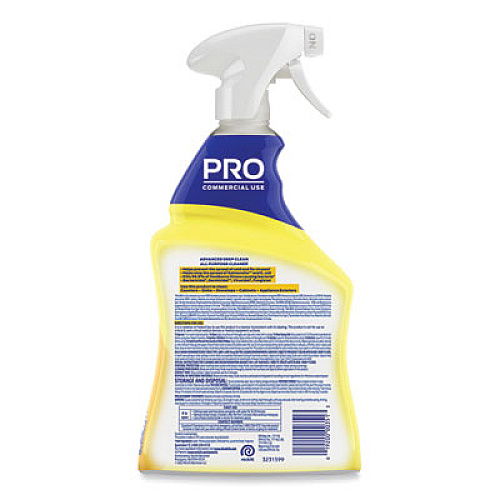 Professional LYSOL Brand Advanced Deep Clean All Purpose Cleaner, Lemon Breeze, 32 oz Trigger Spray Bottle, 12/Carton (00351)