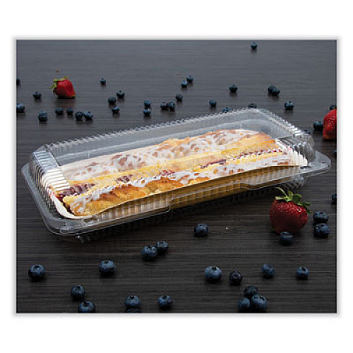 Dart StayLock Clear Hinged Lid Containers, 8 x 13.38 x 2.6, Clear, Plastic, 200/Carton (PET90UT1)