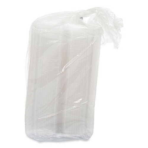 Dart StayLock Clear Hinged Lid Containers, 4.5" x 8.5" x 2.1", Clear, Plastic, 250/Carton (C18UT1)