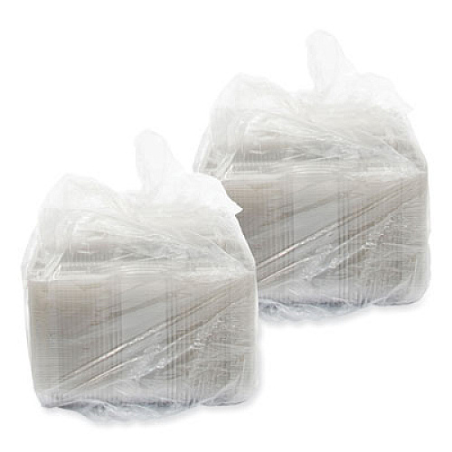 Dart StayLock Clear Hinged Lid Containers, 8 x 13.38 x 2.6, Clear, Plastic, 200/Carton (PET90UT1)