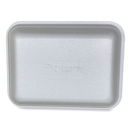 GEN Meat Trays, #3P, 8.7 x 6.6 x 1.1, White, Foam, 400/Carton (3PWH)
