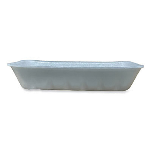 GEN Meat Trays, #10K, 10.75 x 5.95 x 1.87, White, Foam, 250/Carton (10KWH)