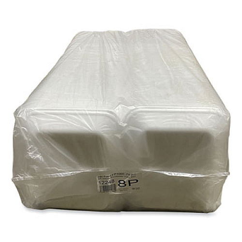 GEN Meat Trays, #8P, 10.8 x 8.82 x 1.5, White, Foam, 200/Carton (8PWH)