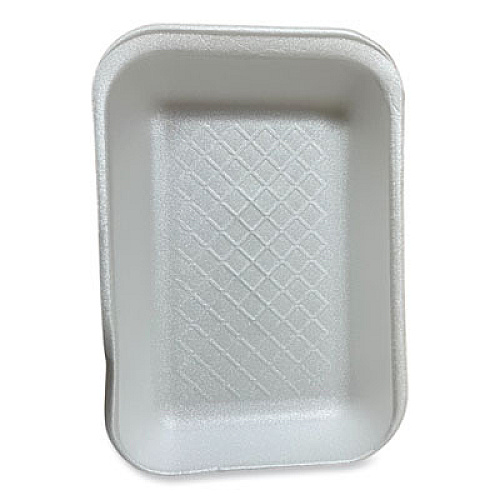 GEN Meat Trays, #2D, 8.56 x 6.1 x 1.2, White, Foam, 500/Carton (2DWH)