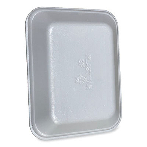 GEN Meat Trays, #8P, 10.8 x 8.82 x 1.5, White, Foam, 200/Carton (8PWH)