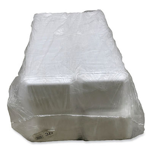 GEN Meat Trays, #3P, 8.7 x 6.6 x 1.1, White, Foam, 400/Carton (3PWH)