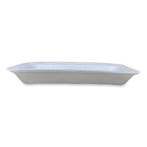 GEN Meat Trays, #4D, 9.47 x 7.12 x 1.32, White, Foam, 500/Carton (4DWH)