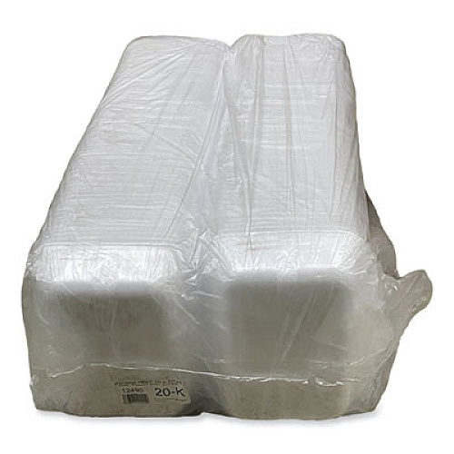 GEN Meat Trays, #20K, 12 x 8.7 x 2.45, White, Foam, 125/Carton (20KWH)