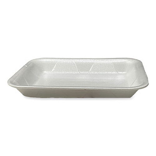 GEN Meat Trays, #4P, 9.5 x 7.19 x 1.2, White, Foam, 500/Carton (4PWH)