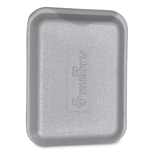 GEN Meat Trays, #4S, 9.5 x 7.25 x 0.5, White, Foam, 500/Carton (4SWH)