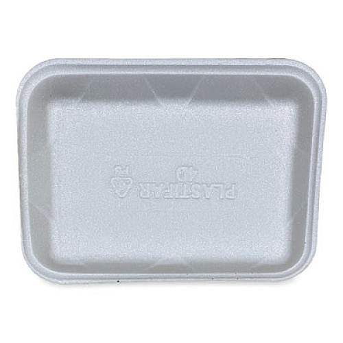 GEN Meat Trays, #4D, 9.47 x 7.12 x 1.32, White, Foam, 500/Carton (4DWH)