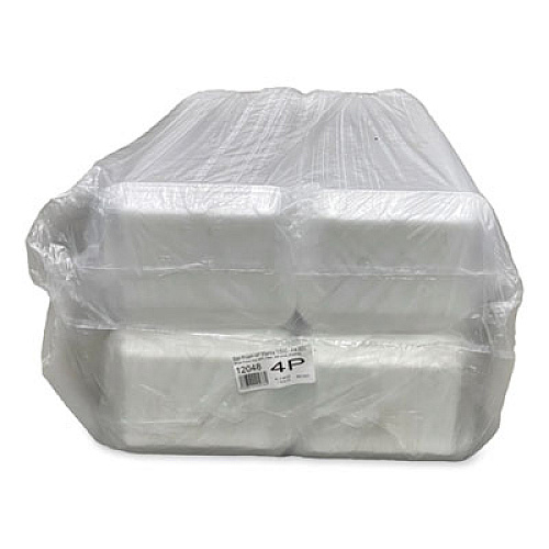GEN Meat Trays, #4P, 9.5 x 7.19 x 1.2, White, Foam, 500/Carton (4PWH)