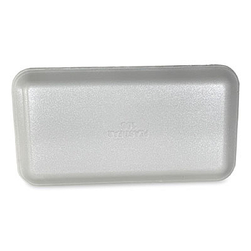 GEN Meat Trays, #10S, 10.93 x 5.75 x 0.63, White, Foam, 500/Carton (10SWH)