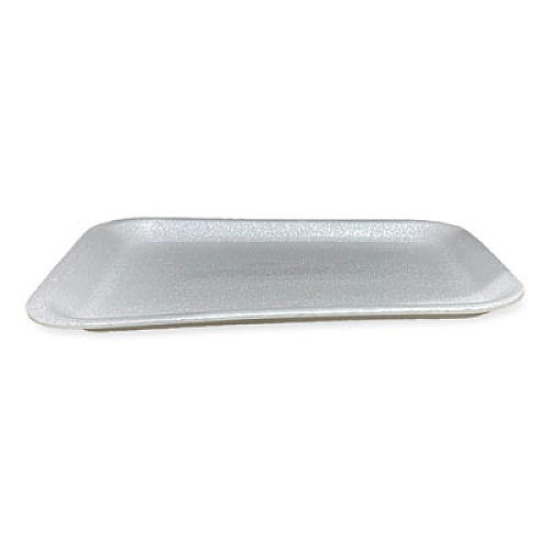 GEN Meat Trays, #4S, 9.5 x 7.25 x 0.5, White, Foam, 500/Carton (4SWH)
