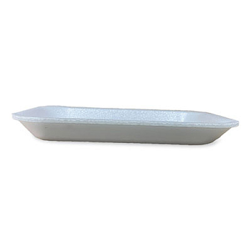 GEN Meat Trays, #2, 8.5 x 6.03 x 1.11, White, Foam, 500/Carton (2WH)