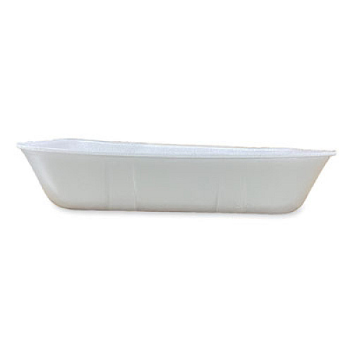 GEN Meat Trays, #20K, 12 x 8.7 x 2.45, White, Foam, 125/Carton (20KWH)