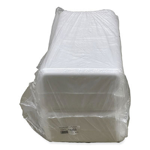 GEN Meat Trays, #1525, 14.5 x 8 x 0.75, White, Foam, 250/Carton (1525WH)