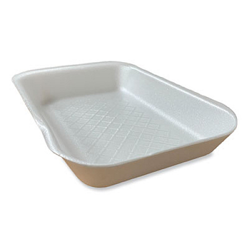 GEN Meat Trays, #2D, 8.56 x 6.1 x 1.2, White, Foam, 500/Carton (2DWH)
