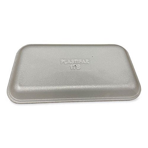 GEN Meat Trays, #17S, 8.5 x 4.69 x 0.64, White, Foam, 500/Carton (17SWH)