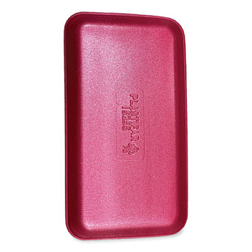 GEN Meat Trays, #1525, 14.5 x 8 x 0.75, Pink, Foam, 250/Carton (1525PINK)