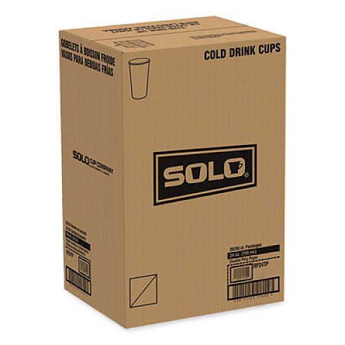 SOLO Double Sided Poly Paper Cold Cups, 24 oz, Symphony Design, 50/Sleeve, 20 Sleeves/Carton (RP24TPJ8000)