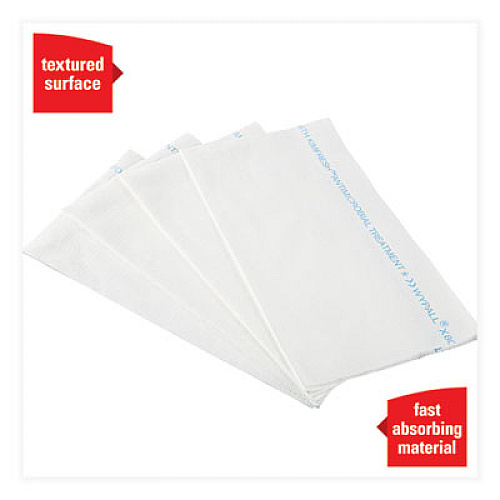 WypAll X80 Foodservice Towel, Kimfresh Antimicrobial Hydroknit, 12 x 23.4, Unscented, White/Blue Stripe, 150/Carton (06280)