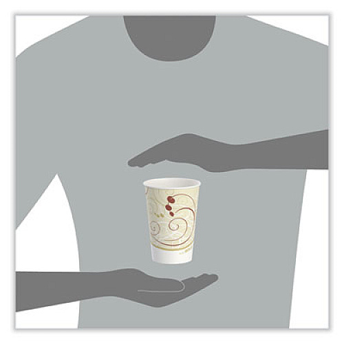 SOLO Double Sided Poly Paper Cold Cups, 16 oz, Symphony Design, 50/Sleeve, 20 Sleeves/Carton (RNP16PJ8000)