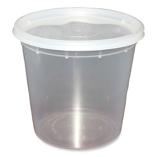 GEN Plastic Deli Container with Lid, 24 oz, Clear, Plastic, 240/Carton (DELI24OZ)