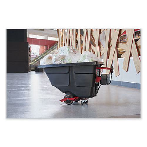Rubbermaid Commercial 0.5 cu yd Motorized Roto Tilt Truck, 850 lb Capacity, Black (2173519)