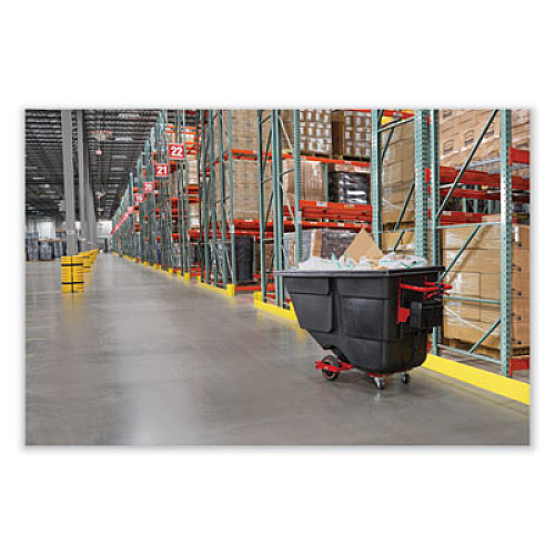 Rubbermaid Commercial 1 cu yd Motorized Roto Tilt Truck, 1,000 lb Capacity, Black (2173662)