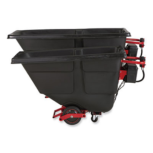 Rubbermaid Commercial 1 cu yd Motorized Roto Tilt Truck, 1,000 lb Capacity, Black (2173662)